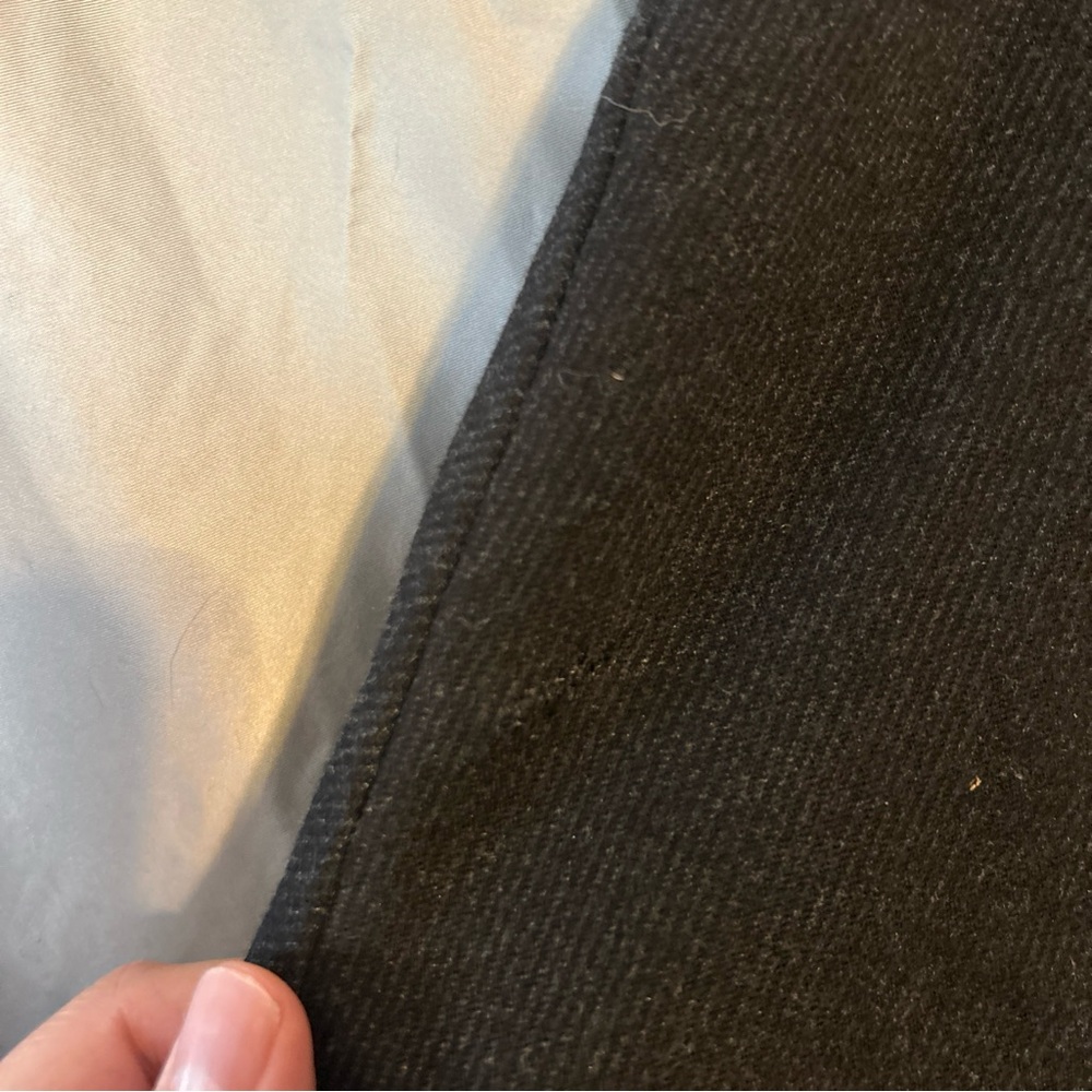 Athleta Black Mini Skirt (No Shorts) Zipper. Size 8 Fixed slight hole (Pictured) - Picture 11 of 11